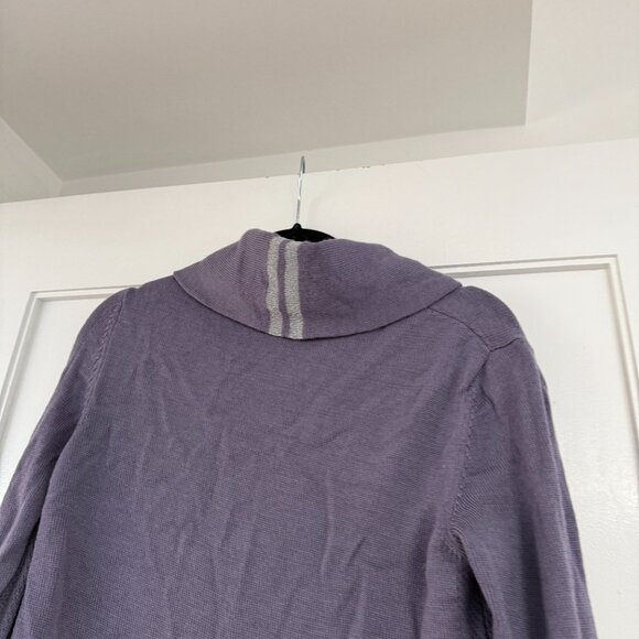 Canada Goose 1/4 Zip Sweater Double Layer Collar Merino Wool Open Knit Sz M - Picture 9 of 9